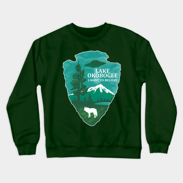 Lake Okobogee Crewneck Sweatshirt by TEEvsTEE